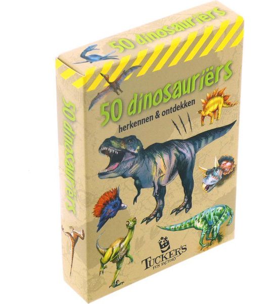 Tucker's Fun Factory kaartspel - 50 dinosauriërs herkennen & ontdekken