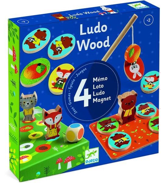 Djeco Ludo Wood gezelschapsspellen +2jr