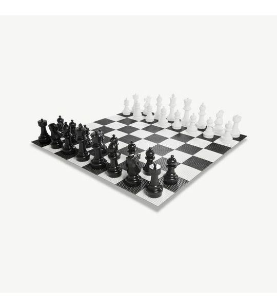 XL Buiten Schaakspel - Koning 30 cm - Incl. Kunststof Vloer 140 x 140 cm
