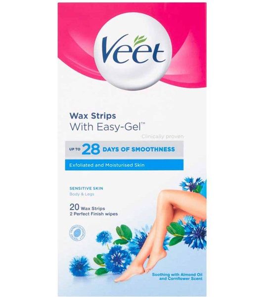 6x20 Veet Koude Waxstrips Benen En Lichaam Gevoelige Huid Voordeelverpakking