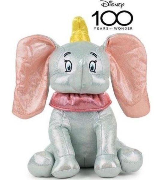 Disney Dombo Glitter 100th Teddy Blauw