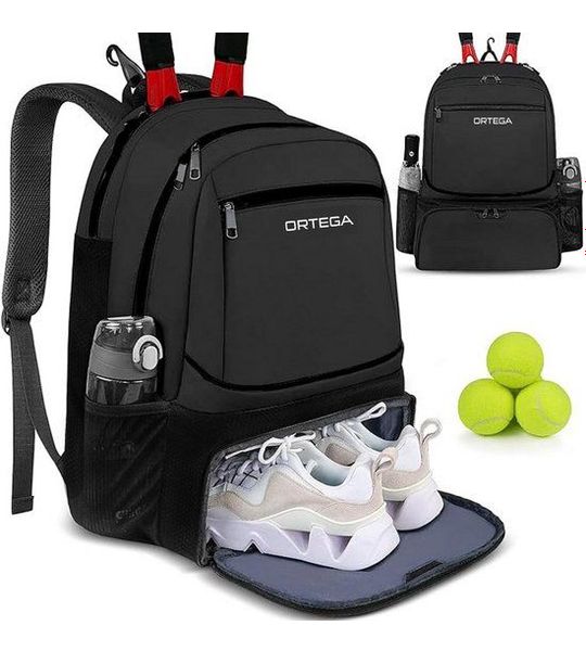 Tennistas - Tennisrugzak - Tenniszak - Tennis rugzak - Zwart