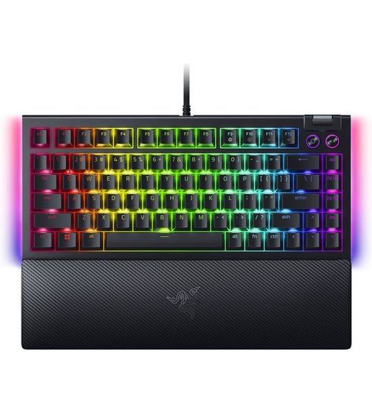 Razer Blackwidow V4 75% Hot-swappable Mechanical Gaming Keyboard - Us Qwerty Layout Bedraad Gamingtoetsenbord Zwart