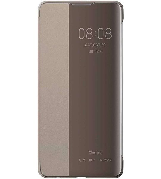 Huawei P30 Smart View Flipcover Khaki (Grijs)