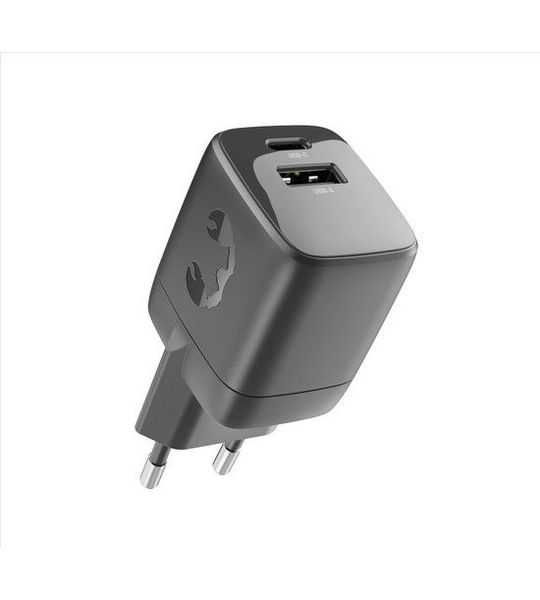 Fresh 'n Rebel 30w Pd Wall Charger Usb-a + Usb-c - Storm Grey Thuislader