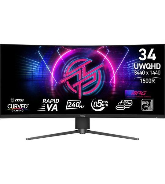 MSI Mpg 346cqrf X24 - 34 Inch Uwqhd 3440 X 1440 Pixels Va (vertical Alignment)