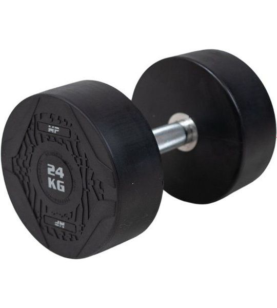 Muscle Power Ronde Dumbbell - Rubber - Per stuk - 24 kg