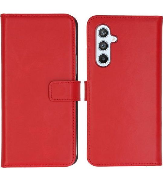 SELENCIA Samsung Galaxy A54 5g Real Leather Booktype Red