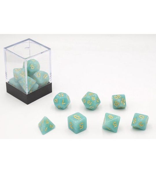 HOT Games Dobbelstenen Pastel Turquoise7 set