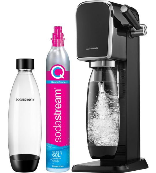 Sodastream ART Starterpack incl. 1l.Fles + Quick Connect Cilinder Waterkan Zwart