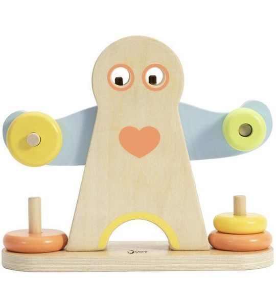 Classic World Houten Hercules Weegschaal, 7dlg.