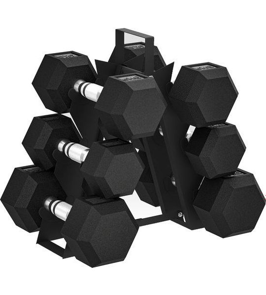 SPORTNOW Halterset - Metaal - 34x10x32cm - Zwart