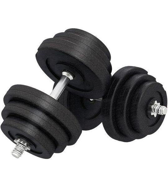 Dumbbell Set 40 kg – Halterset met 2 Korte Halters van Staal – Zwart