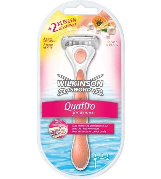 Per stuk Wilkinson Sword Quattro Scheerapparaat Women Coral