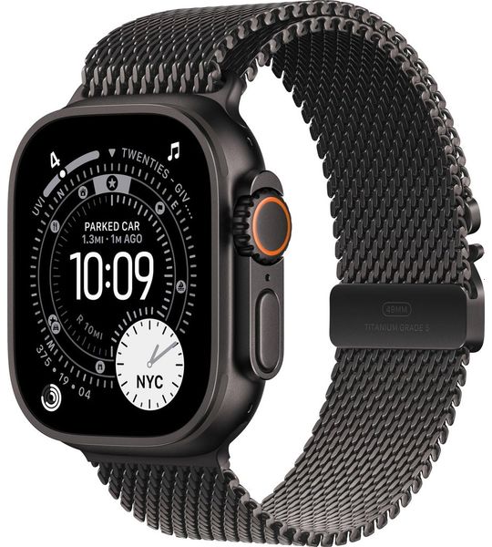 Apple Watch Ultra 3 gps + Cellular - 49mm black Titanium Case - Black Milanese Loop Large Smartwatch