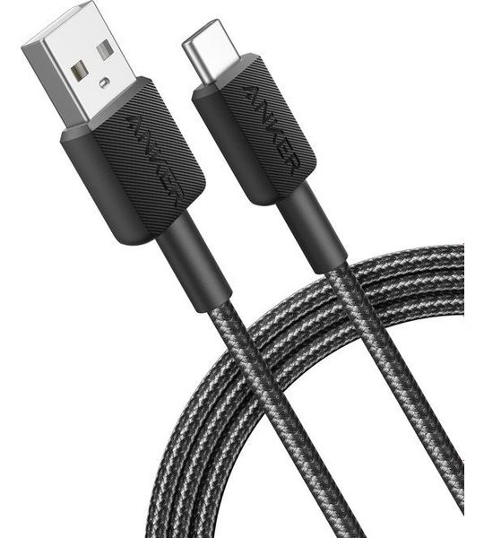 Anker 322 USB-A to USB-C Cable Nylon 1.8M Kabel Zwart