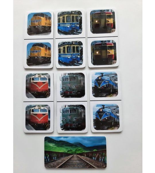 Denkspel voor mensen met dementie FotoDomino Treinen