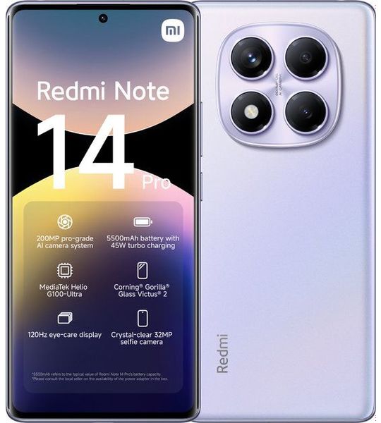Xiaomi Redmi Note 14 Pro - 4g 256gb Aurora Paars 256 Gb