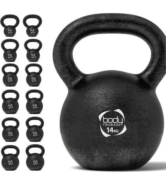 Kettlebell 14kg gietijzer – Body Revolution