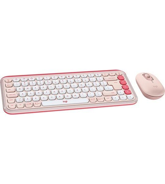 Logitech Pop Icon Combo toetsenbord en muis set Rose