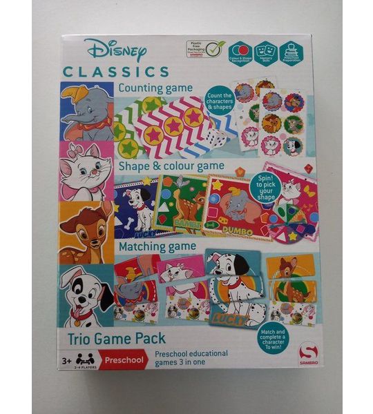 disney trio game pack - 3 spelletjes in 1 - kinderspel - bordspel
