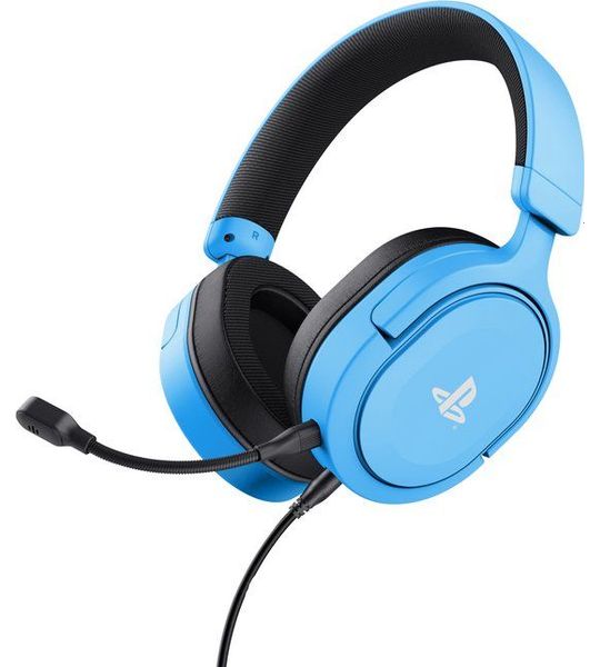 Trust Gxt498b Forta Officiele PS5 Bedraad Hoofdtelefoon Blauw