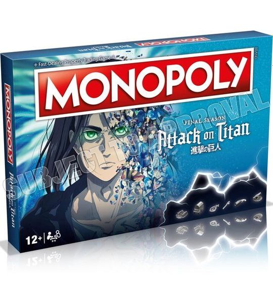Winning Moves Monopoly - Bordspel - Attack on Titan: The Final Season - Engels