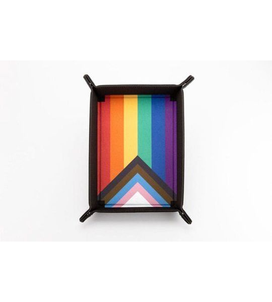 FanRoll FanRoll Folding Dice Tray Pride Rainbow Flag and accessories