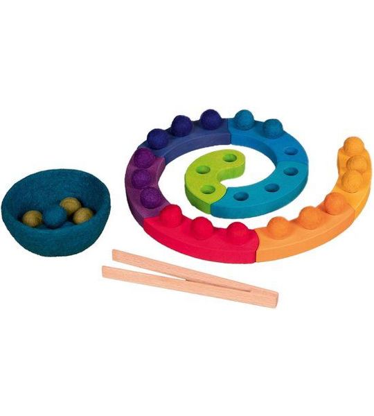 Goki Houten Kleursorteerspel Spiraal, 29dlg.