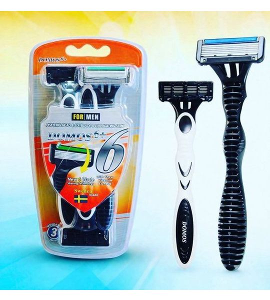 DOMOS 6+ Scheermes 6-Blads Technologie – Comfortabel & Glad Scheren