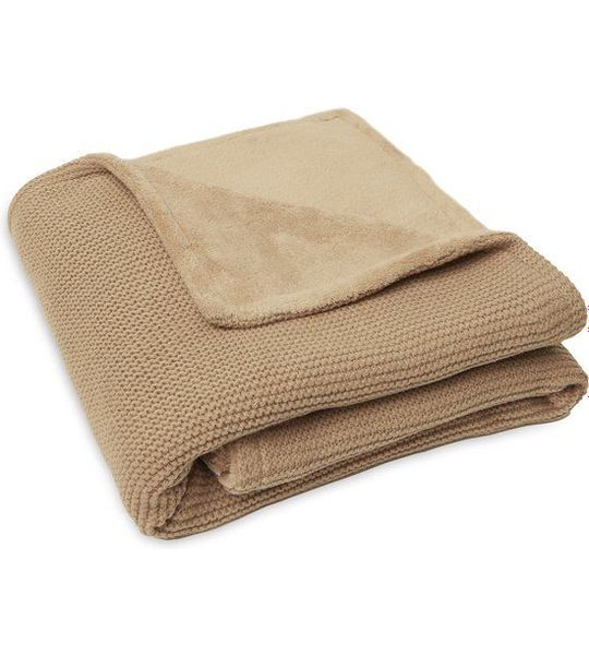 Deken Wieg Jollein Jersey Basic Knit 75x100 Biscuit/Fleece