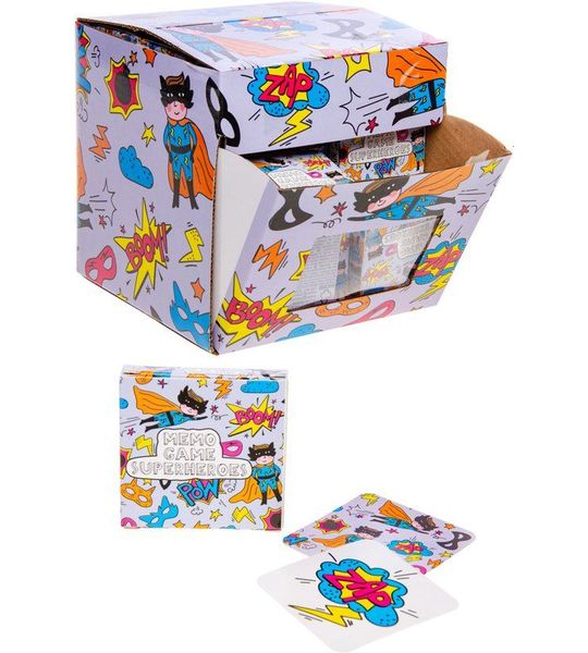Duckiez Mini Memo Spel 28 Kaartjes, Superhelden - 720 stuks (Bulk Deal)