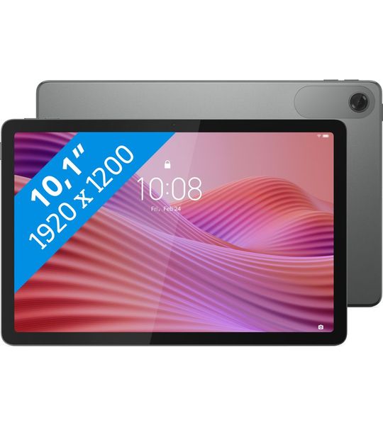 Lenovo Tab 64GB Wifi + 4G Grijs met Transparante Back Cover