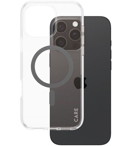 CARE Flagship Case Urban Combat Met Zwart Magsafe Telefoonhoesje Voor Apple Iphone 2024 6.7'' Pro Transparant