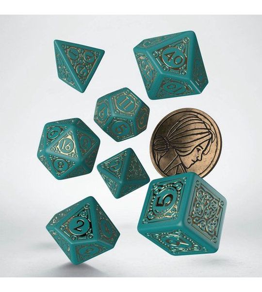 The Witcher Dice Set Triss - The Beautiful Healer (7 & unique coin)