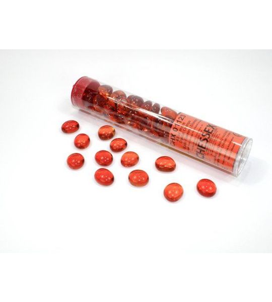 Chessex Glass Gaming Stones - Crystal Orange (40+)