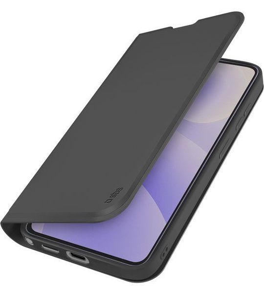 SBS Wallet Smooth Cover Telefoonhoesje Voor Samsung Galaxy S26 Ultra Zwart