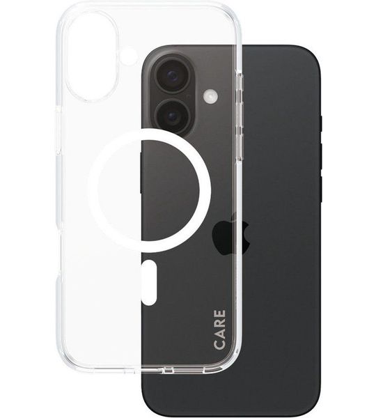 CARE Flagship Case Urban Combat Met Wit Magsafe Telefoonhoesje Voor Apple Iphone 2024 6.7'' Transparant