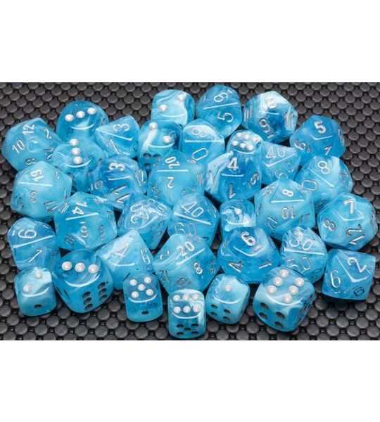 Chessex Luminary Sky/silver Polydice Dobbelsteen Set (7 stuks)