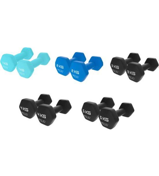 4Fizjo - Klassiek Hantelset - 2kg - Antislip - Vinyllaag