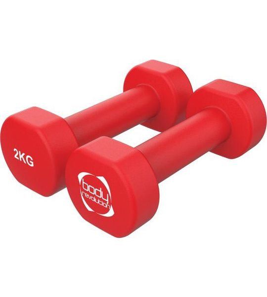 Neopreen Dumbbells 2 x 2kg Antislip Thuisfitness