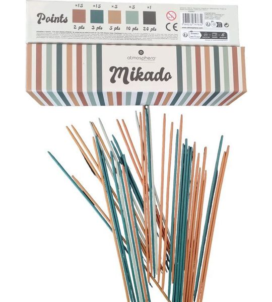 Mikado - Bamboe - papier - moderne zachte kleuren - 20cm - reisspel