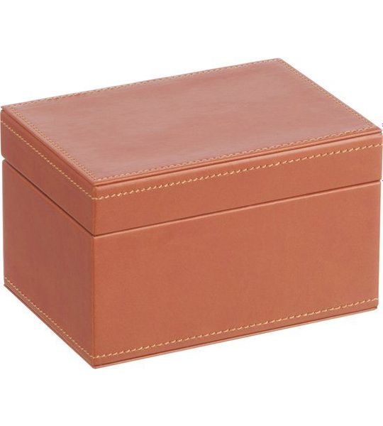 Koffer | kunstleer | oranje | 16.5x12x (h)10.5 cm