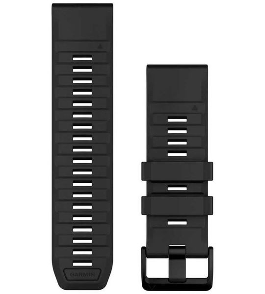 Garmin Siliconen Polsband 26mm Quickfit Zwart Met Zwarte Gesp Horlogebandje Zwart