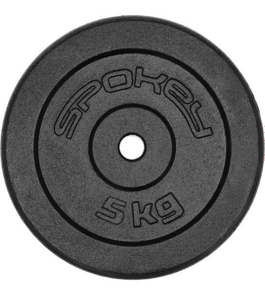 Spokey SINIS Haltergewicht - Gietijzer - 5 kg - Zwart - 28 mm