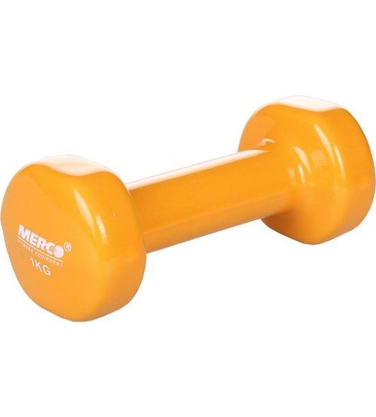 Merco - Vinyl Dumbbell - 1 KG Oranje - 1 stuk