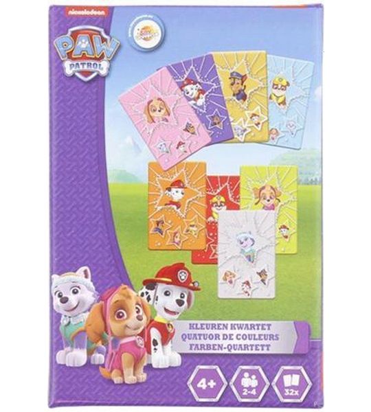 PAW Patrol kleuren kwartet - Paars / Multicolor - Karton - 32 kaartjes - Spel