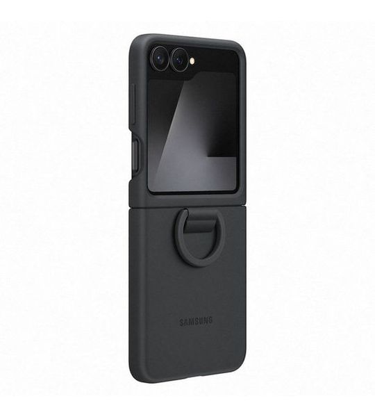 Samsung Ring Silicone Telefoonhoesje Voor Samsung Galaxy Z Flip 7 Zwart