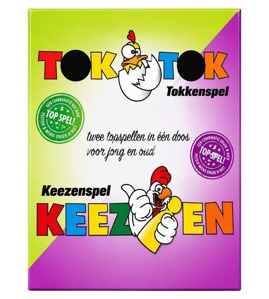 TokTok en Keezenspel - 2 topspellen in 1 doos met speelkaarten