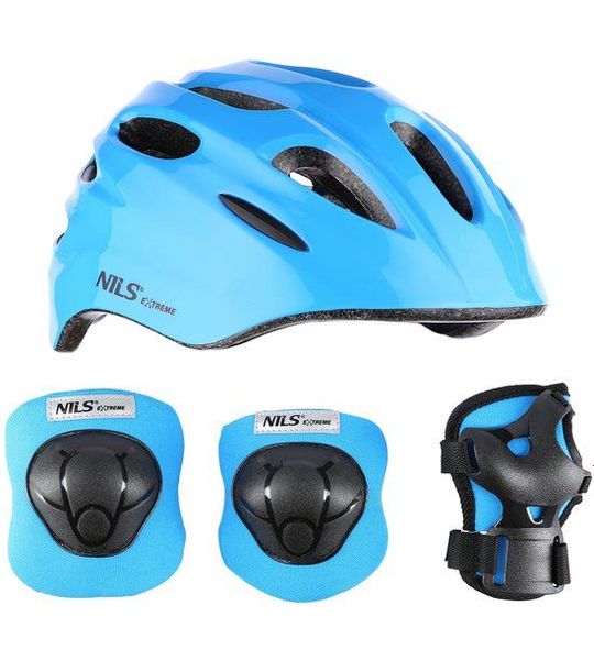 Nils Extreme MTW01+H210 - Skate Beschermingsset - Helm - Blauw - Maat XS